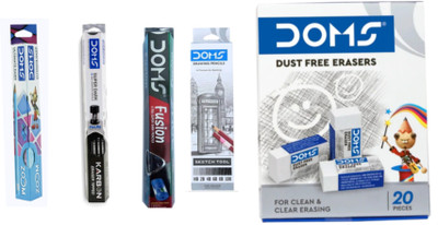 Elite Arts Pack of Doms Pencils and Erasers