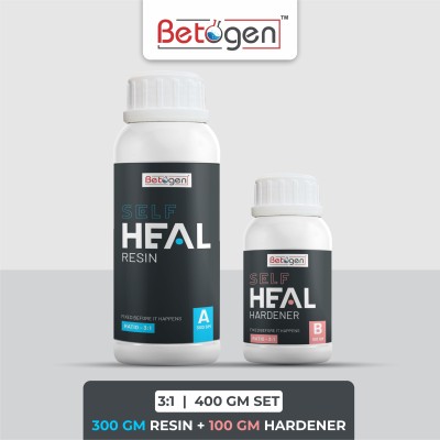 Betogen Self Heal Epoxy Resin 3:1 Ratio Resin And Hardener 400gm Set For Art