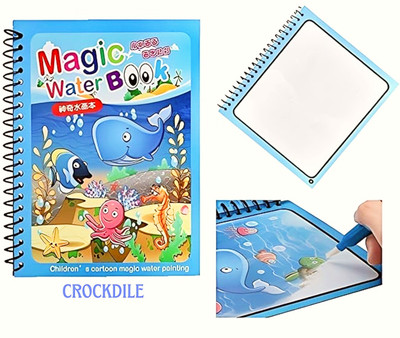 crockdile Reusable Water Drawing Book with Bright Colors