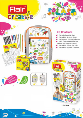 FLAIR Creative Series Splash Kit With Bag For Stationery Kit & School Kit