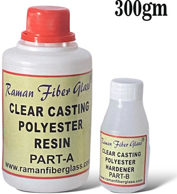 Raman fiber glass Clear Casting Polyester Resin And Hardener 300 gm