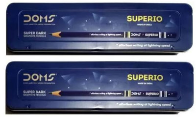 DOMS Superio Dark Graphite Pencils Pack of 20 + Free Eraser, Sharpener & Point Pencil(Multicolor)