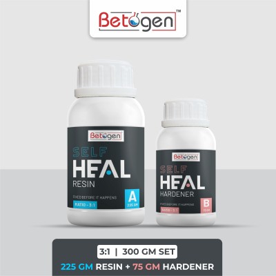 Betogen Self Heal Epoxy Resin 3:1 Ratio Resin And Hardener 300gm Set For Art