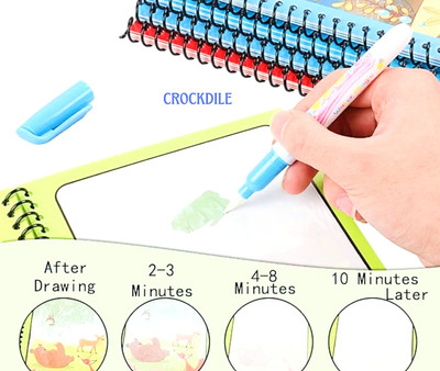 crockdile Reusable Water Drawing Book: Mess-Free Creative Fun for Kids