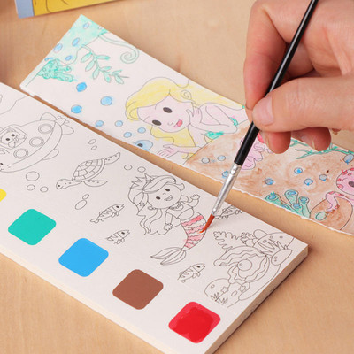 Bloombec Water Painting Book for Kids, Water Coloring Book with Painting Brush