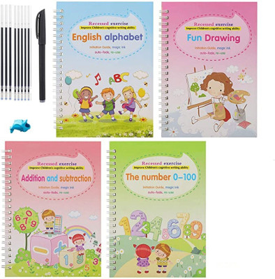 AKTOM magic book gift for 2 year old boy abcd books for kids 3 years copy writing book(Multicolor)
