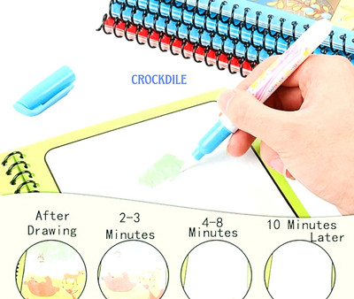 crockdile Reusable Paint-with-Water Book: Mess-Free Coloring Adventure
