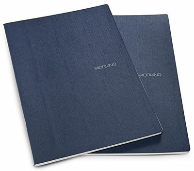 Fabriano Ecoqua Staple Bound A4 Note Book Lined 70 Pages(Dark Blue, Pack of 2)