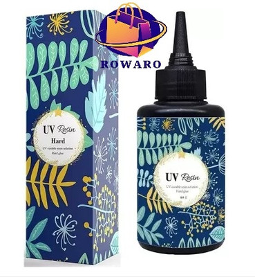 rowaro 60g Transparent UV Curing Resin Glue Hard Resin for Jewelry Craft Making