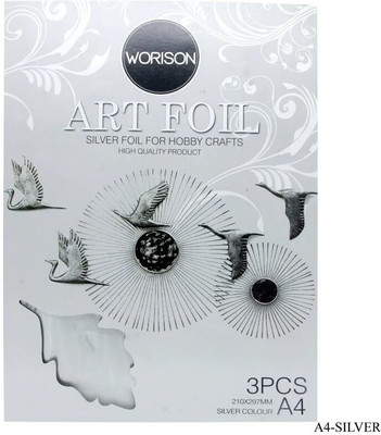 53 Arts Silver Art Foil A4, 3 pcs Pack