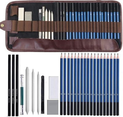 Adoere Drawing Pencil Set for Artists 29 Pcs Sketching Kit Art Tool