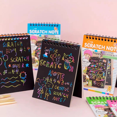 Furnish Marts Magic Notebook doodle art Sketch Scratch Paper Note Drawing Educational book