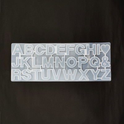 SS Art Land ABCD Alphabet Silicone Mould Without Number-DIY Keychain Pendant & Resin Art-1PC