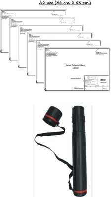 NOZOMI Drawing Sheet or Art Paper Container Medium Black (38 cm*55cm)