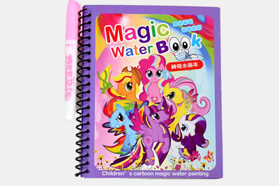 PlayKith Magic Water Coloring Book, Magic Water Drawing Book Reusable and Water-Revealing
