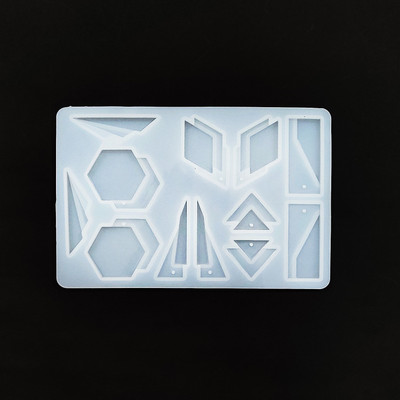 SS Art Land Polygon Combo Ear Ring & Jewelry Silicone Mould For Multipurpose Resin DIY - 1PC