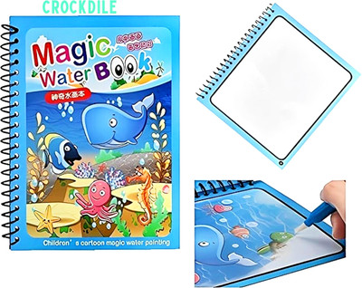 crockdile Reusable Water Drawing Activity Book: Eco-Friendly Fun