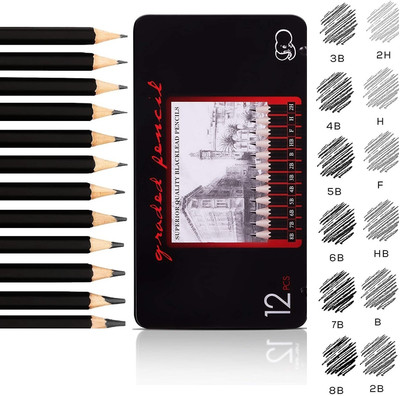 Corslet Sketch Pencil 12 Pc Professional Drawing Sketching Pencil Art Drawing Pencil Set