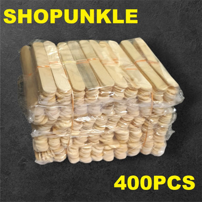 SHOP UNKLE INDIAN MADE WOODEN ICE CREAM STICKS FOR CRAFT PURPOSE WHITE PACK OF 400 (WHITE)