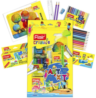 FLAIR Creative Serie Art Kit Combination Smart Coloring Set Stationery Kit for Gifting