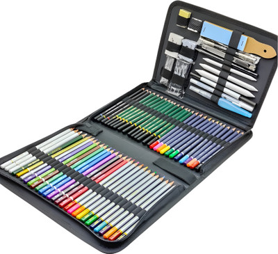 Adoere 75 Pieces Professional Drawing Pencils and Sketching Pencil Set Kit for Artist