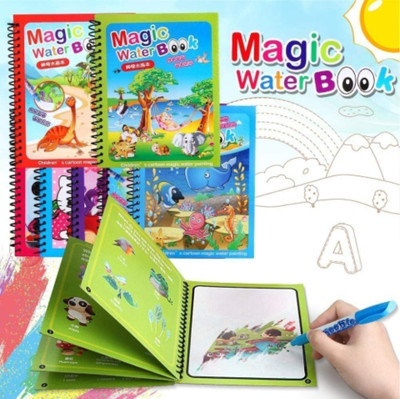 Craftcess Magic Water Coloring Book With Pen Fun And Learn Educational Drawing Pad Kids