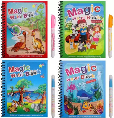 SCHNAPPI Reusable Magic Water Painting Book Magic Doodle Pen Magic Water Book For Kid's