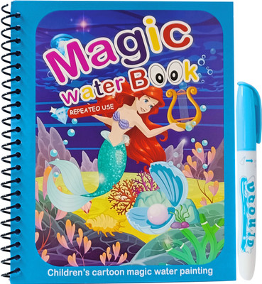 Budwill Kid's Magic Water Colouring Books Unlimited Fun with Drawing Reusable