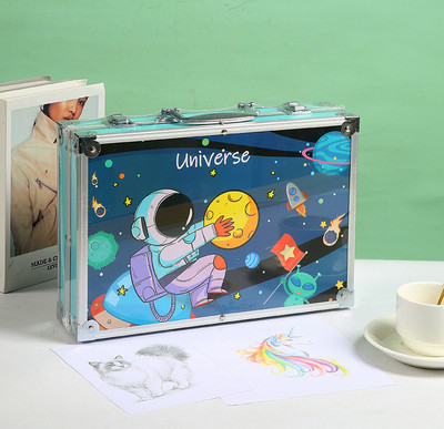 MGS Art Kit New Theme 145 Pieces | Art Painting Box for Kids & Adults (Space - Blue)