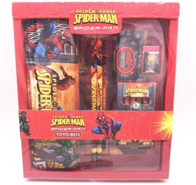 Esmi SuperHero | 1 box 1 pencil box 2 pencils 1 sharpener 1 eraser 1 scale 6 crayons