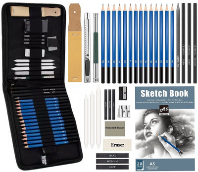 Wynhard 35 Pcs Sketch Pencil Set for Artist Drawing Pencils Sketching Tools Set