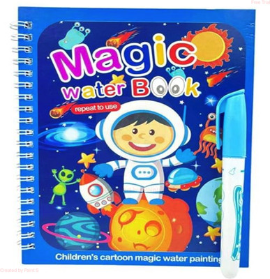 naughty kidz Reusable Water Magic Book, Doodle Book With Water Magic Doodle Pen