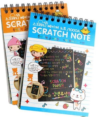 Art Bundle Kids Stationery magic Sketch Scratch (size:5.5*4 inch)-Set of 2