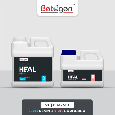 Betogen Self Heal Epoxy Resin 3:1 Ratio Resin And Hardener 8.0 Kg Set For Art