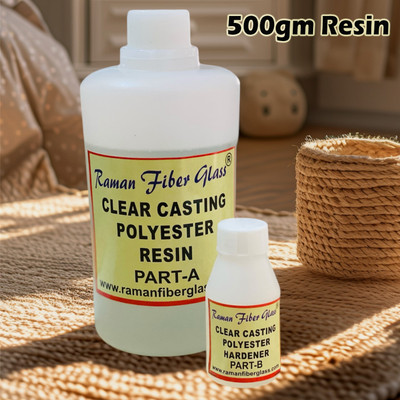 Raman fiber glass Water Clear casting polyester resin | compatible epoxy resin | 500gm