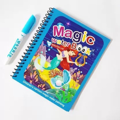 Giftiya Magic Water Colouring Book For Children Reusable Water Drawing Book