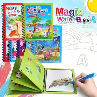 Klick Buy Reusable Magic Water Book with Magic Pen for Kids