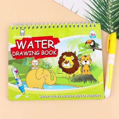 Baby Moo Reusable Baby Magic Water Painting Book Doodle Pen Drawing Pad For Kid's-Green