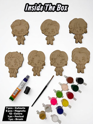 Greyart Korean Idol BTS Wooden Fridge Magnets