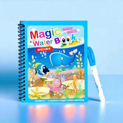 Silver tech Graffiti Pen Reusable Coloring Water Picture Painting Drawing Board Magic Book