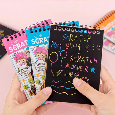 Art Bundle Kids Stationery magic Sketch Scratch (size:5.5*4 inch)-Set of 2