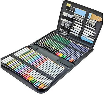 LEUTINO 75 Pieces Pencil Kit Professional Graphite Sketching Kit Drawing Pencils Kit