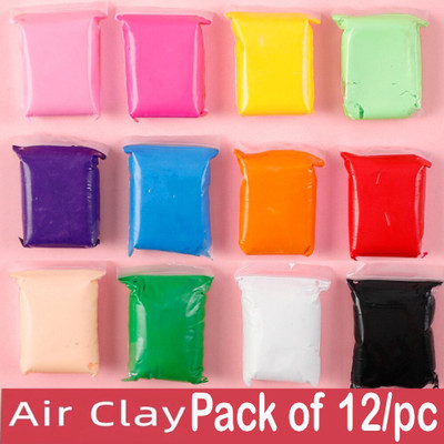 Little's Cry Air Dry Modeling Magic Clay Kit Soft Bouncing Clay Creative Art 12pc with Tools