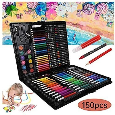 Sahaj Enterprise 150-Piece Art Set with Drawing and Painting Supplies