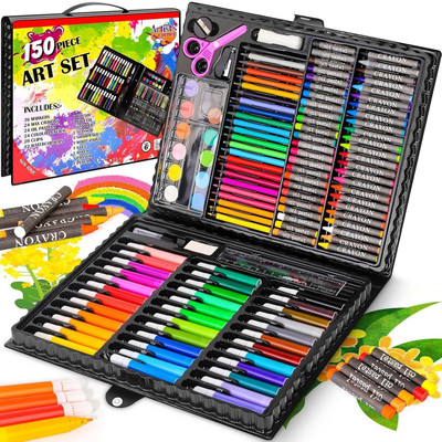 Totthar 150 Pcs Art Box with Crayons & Paints for Kids