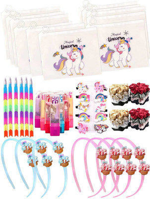 Tera13 72 Pcs Birthday & Kanjak Return Gifts For Navratri Unicorn Theme Combo For Girls