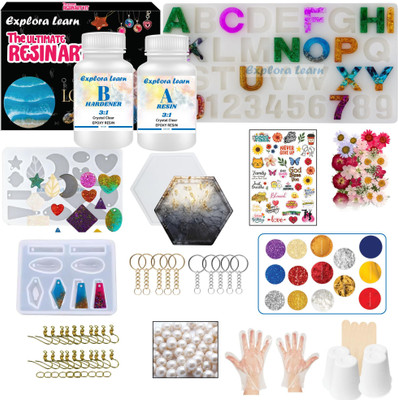 Exploralearn 95 Pcs Ultimate Resin Art Kit with 200g Epoxy Resin