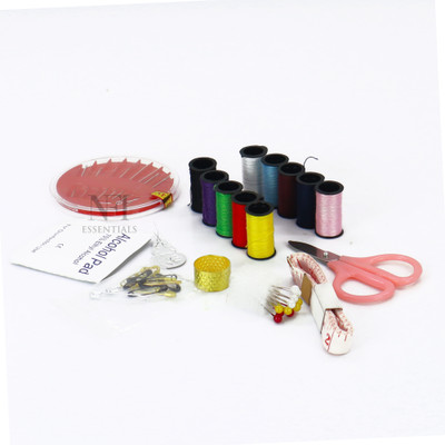 NFI essentials 48 Pcs Sewing Kit Stiching Set Tailor Thread Box Travel DIY Accessories Needles