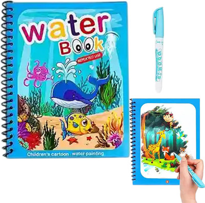 Bassonic Water Coloring Books & Water Doodle Book Toys for 3 4 5 6 7 Kids (Set of 1)