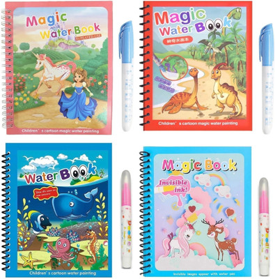 SCHNAPPI Reusable Water Painting Book Magic Coloring Book With Filling Sketch Pens